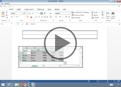 Microsoft Word 2013, Part 3: Tables and Objects