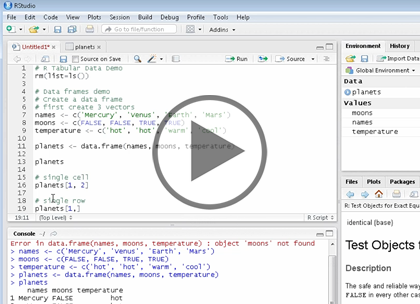Introduction to R, Part 3: Working with Data