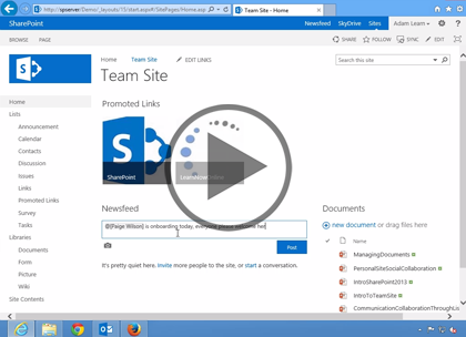 SharePoint 2013 User, Part 2: Libraries and Personal Site