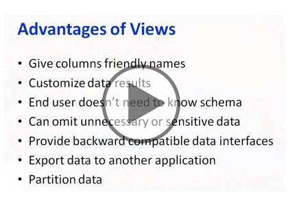 SQL 2012 Developer, Part 01: Views