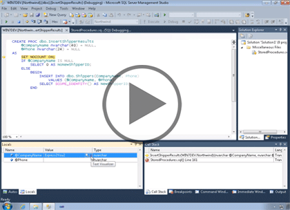 SQL 2014 Developer, Part 02: Stored Procedures