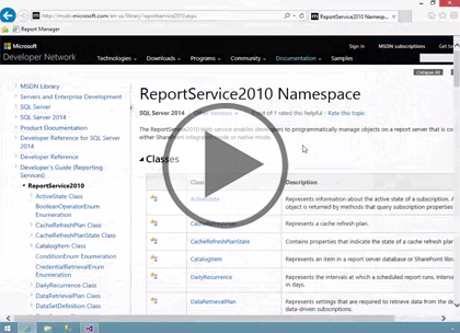 SSRS 2014, Part 08: Web Service Programming