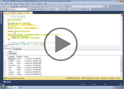 SQL Server 2012, Part 7: Introduction to T-SQL Trailer