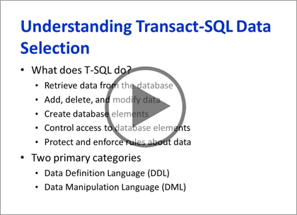 SQL Server 2014, Part 8: T-SQL Select, Where, and Clauses