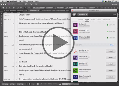 InCopy CC, Part 3: Copyfit, Symbols and Templates