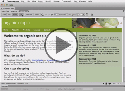 Dreamweaver CC, Part 2: Text and Images